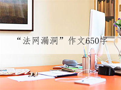 “法网漏洞”作文650字